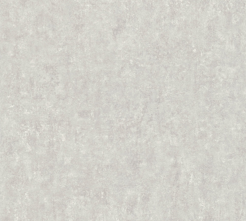 My Home My Spa - Concrete Look plain wallpaper AS Creation Roll Light Grey  386932