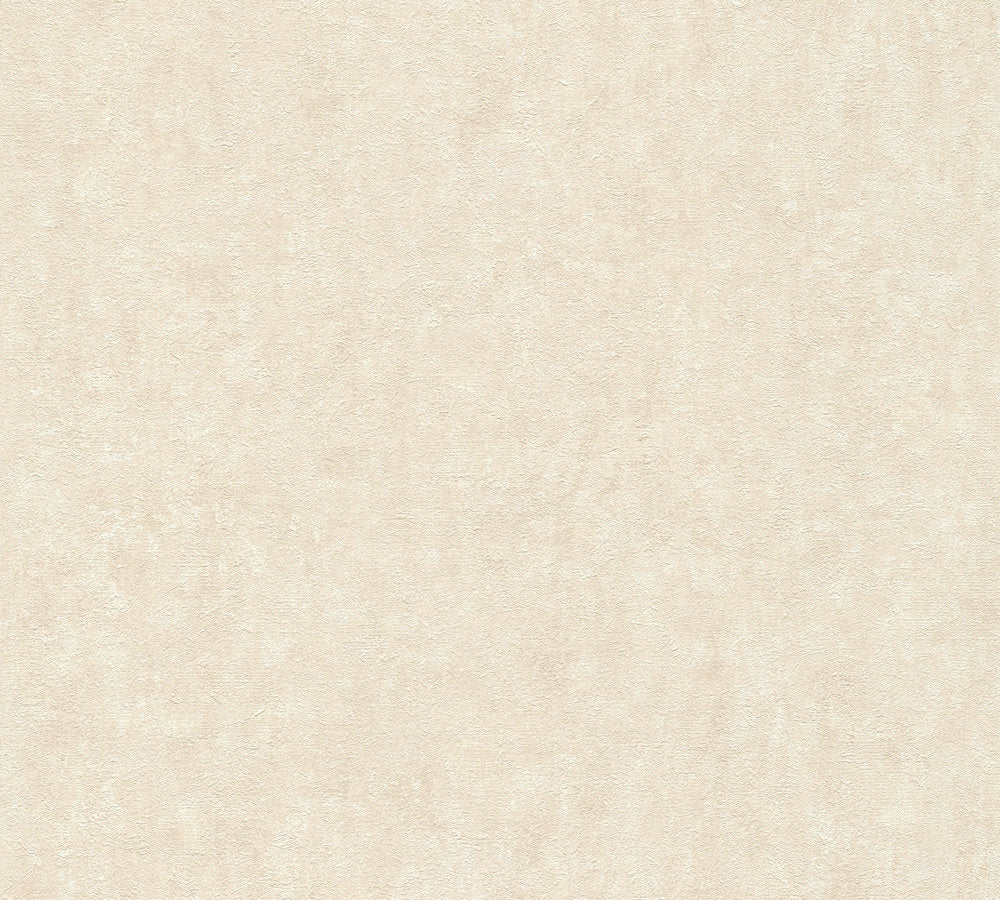 My Home My Spa - Concrete Look plain wallpaper AS Creation Roll Cream  386933