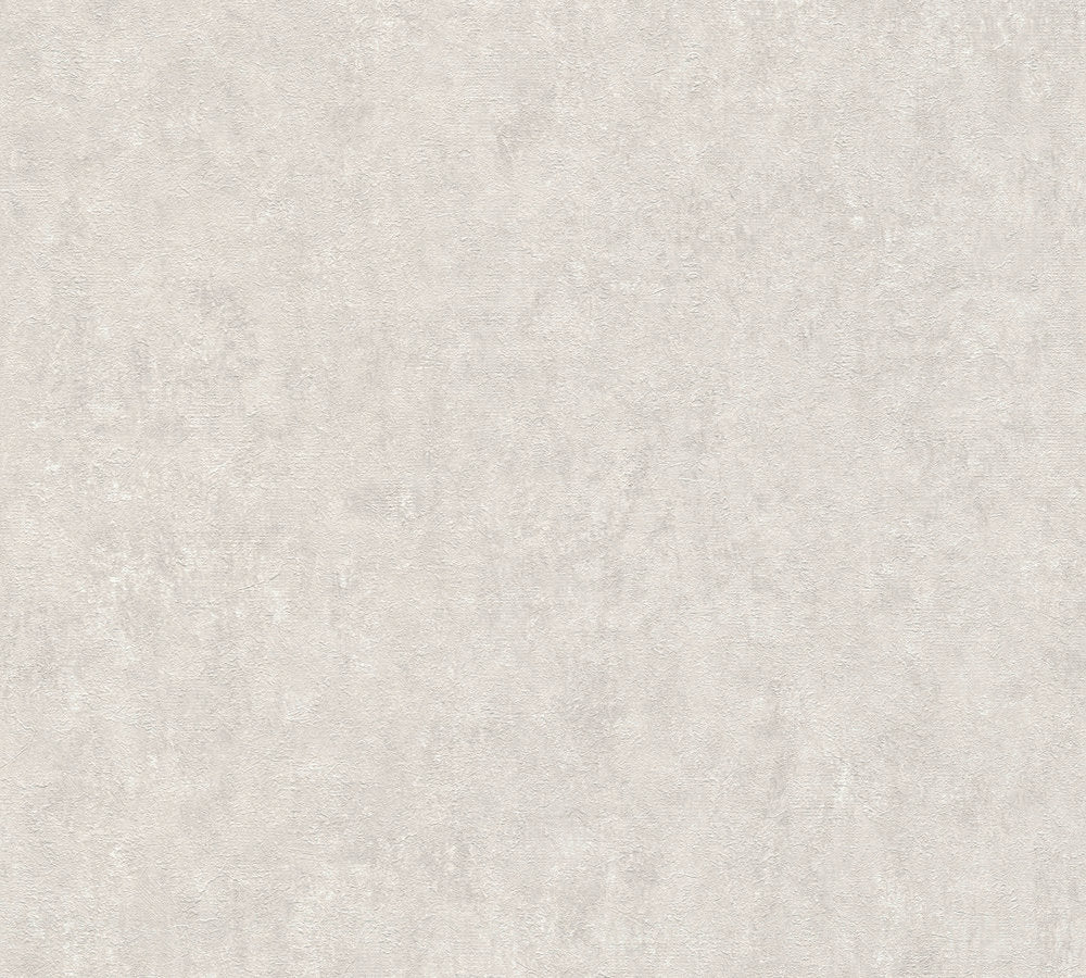 My Home My Spa - Concrete Look plain wallpaper AS Creation Roll Light Beige  386934