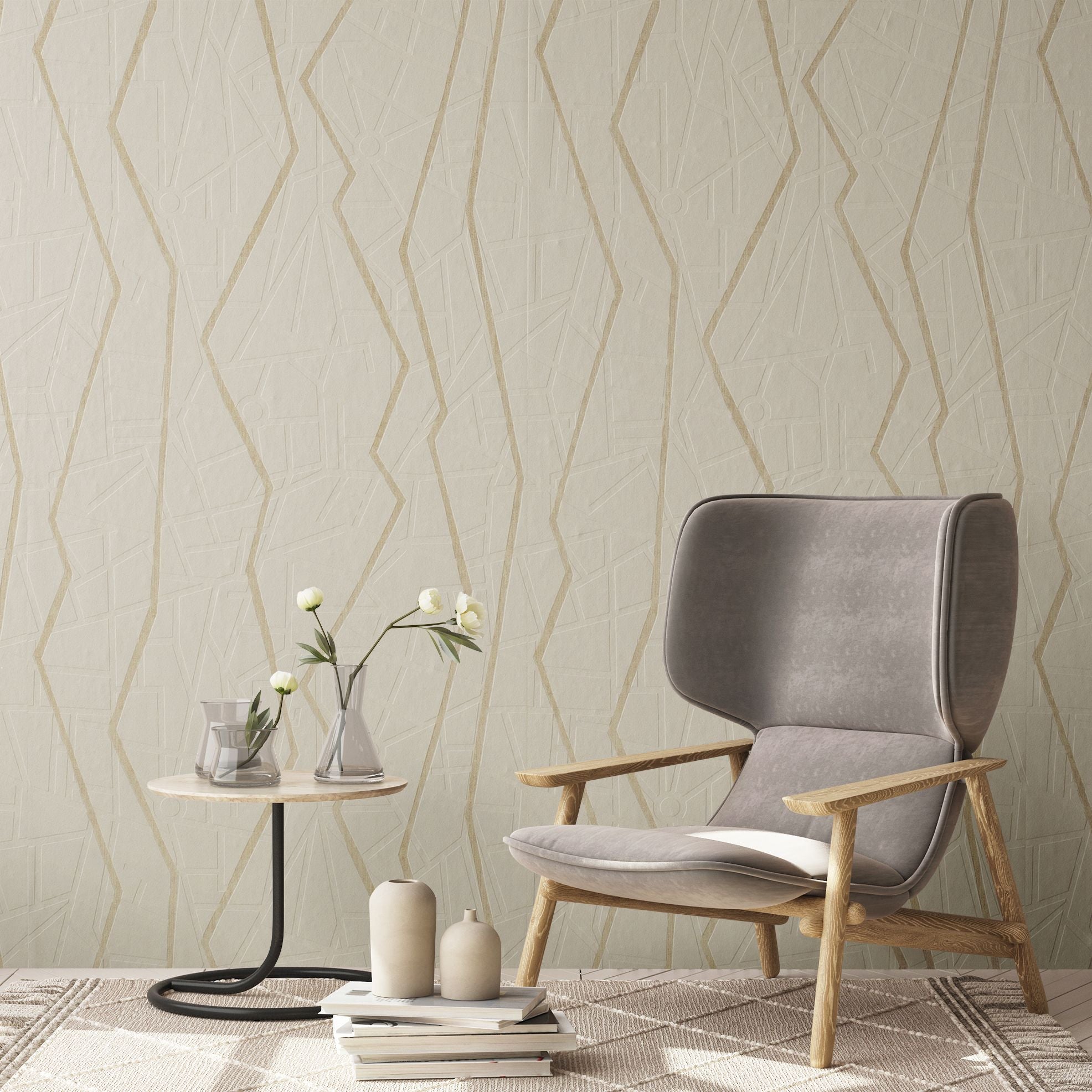 Slow Living - Connection stripe wallpaper Hohenberger    