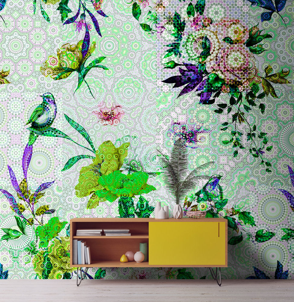 Walls By Patel - Mosaic Garden digital print AS Creation    