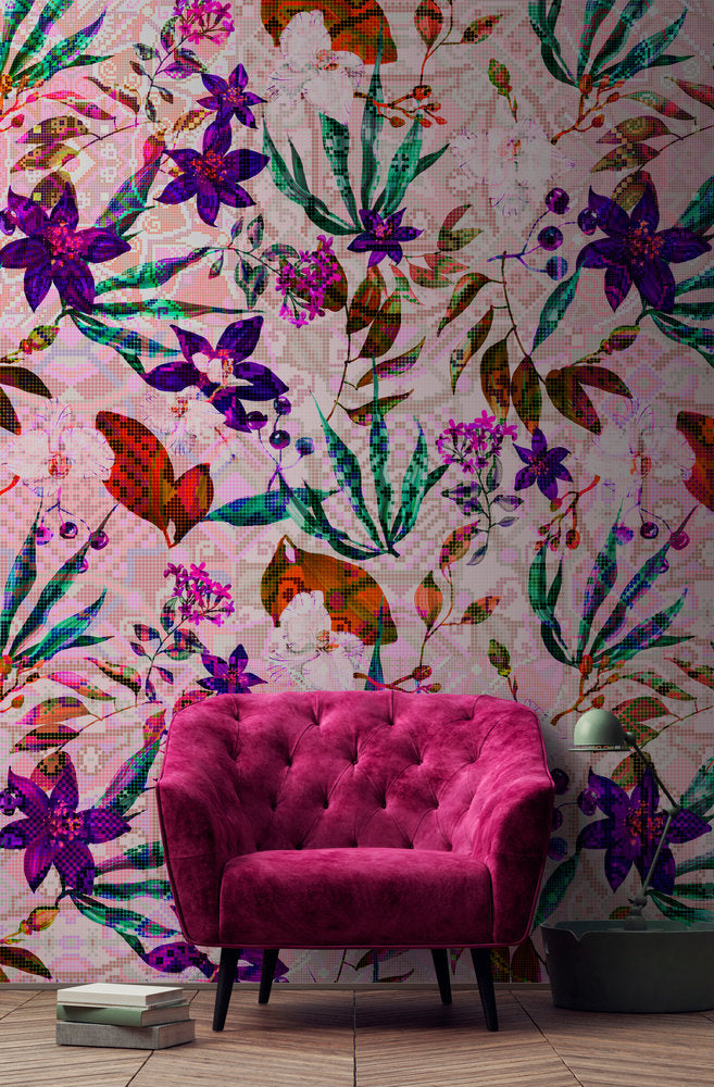 Walls By Patel - Mosaic Blossom digital print AS Creation    