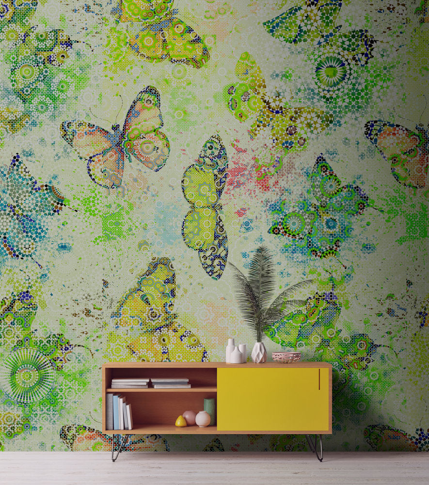 Walls By Patel - Mosaic Butterflies digital print AS Creation    