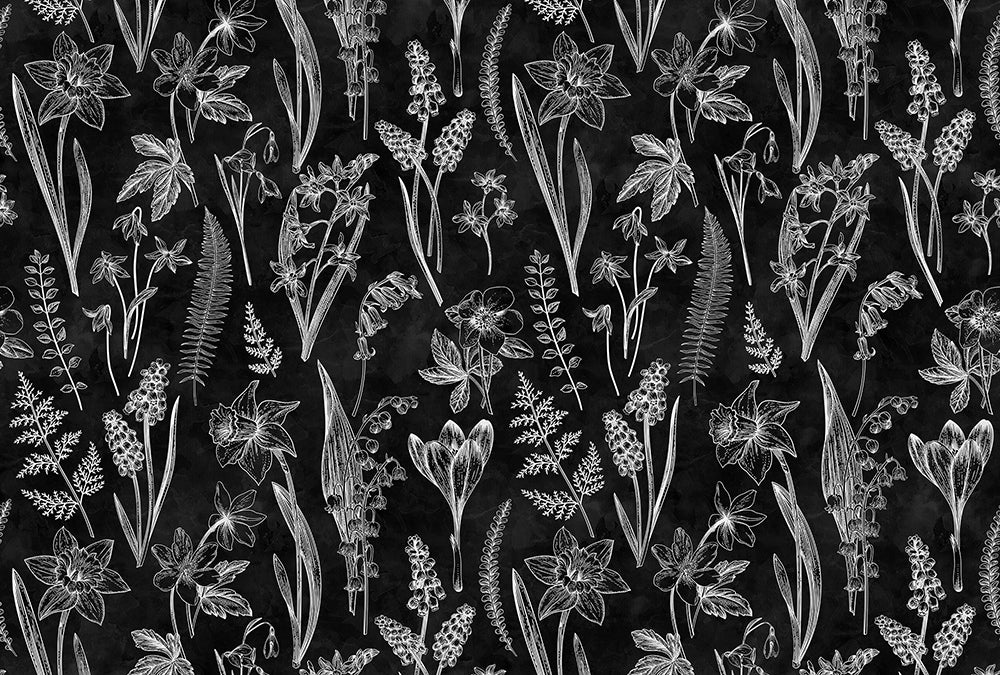 Walls By Patel - Blackboard digital print AS Creation Flowers   110336