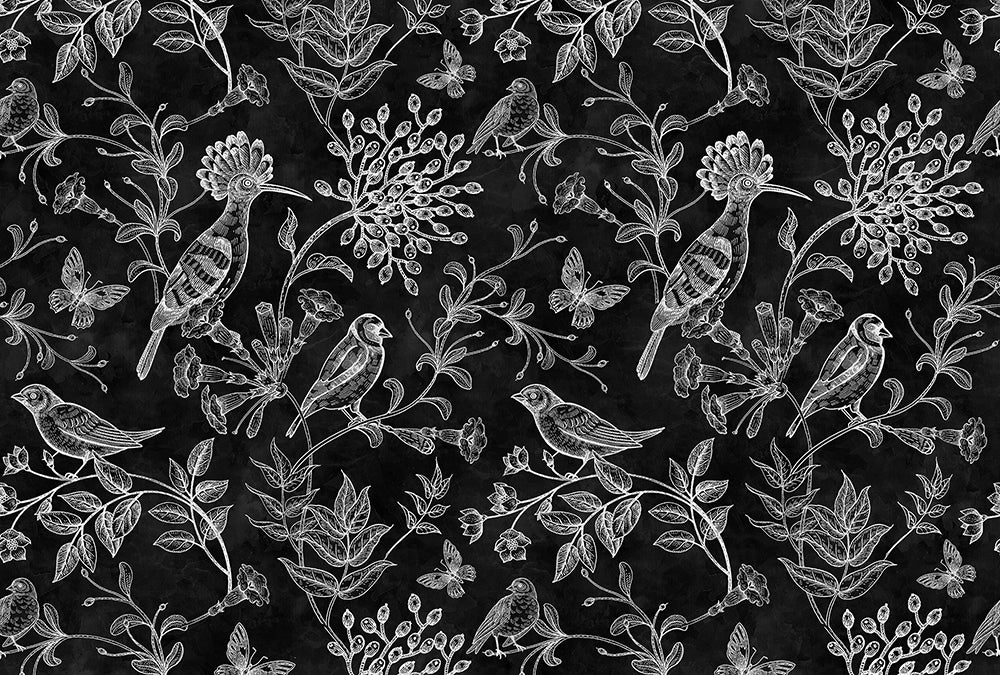 Walls By Patel - Blackboard digital print AS Creation Birds   110346