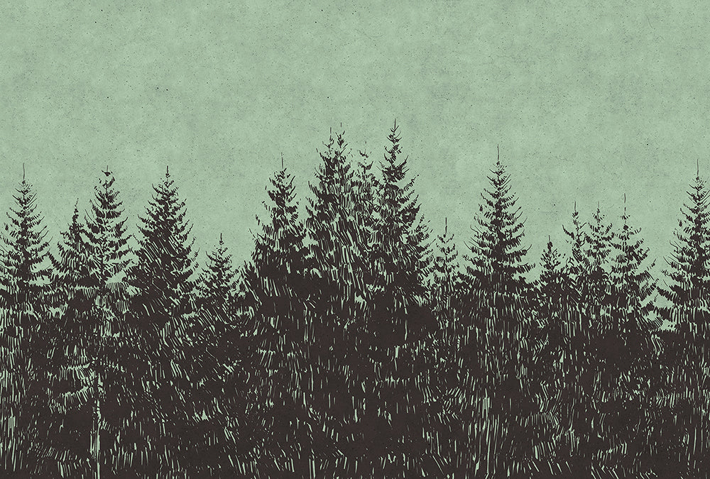 Walls By Patel - Black Forest digital print AS Creation Green   110516