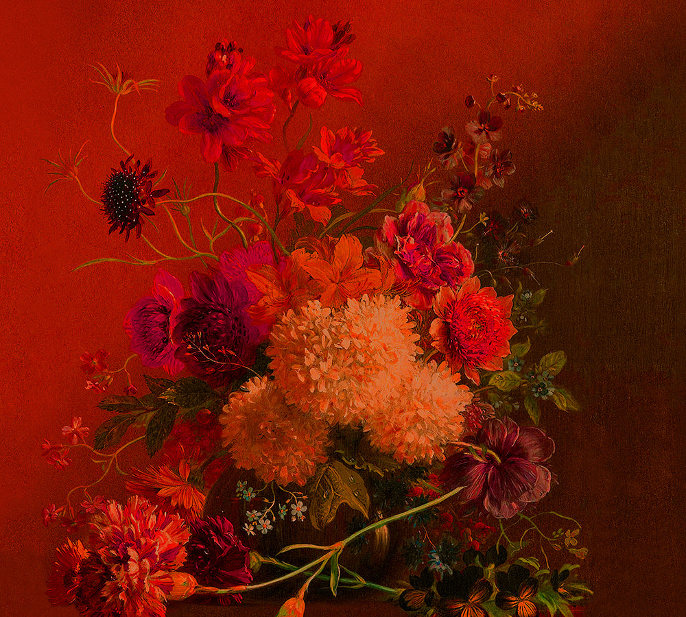 Walls By Patel - Bouquet Vibrant digital print AS Creation Red   110701