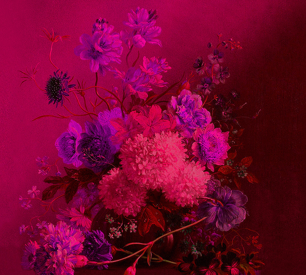 Walls By Patel - Bouquet Vibrant digital print AS Creation Pink   110706