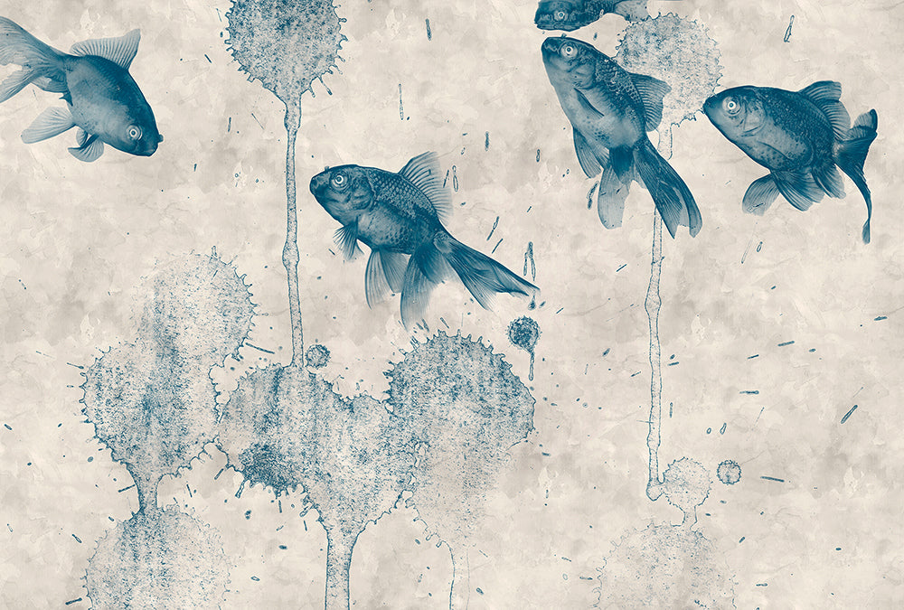 Walls By Patel - Pond digital print AS Creation Blue   110821