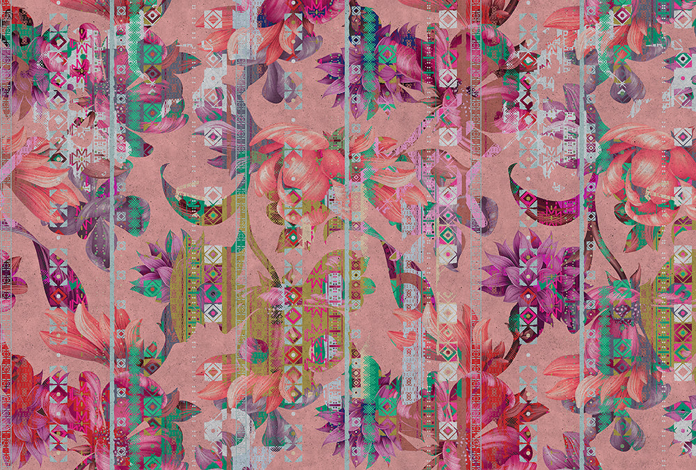 Walls By Patel - Collage digital print AS Creation Pink   110976