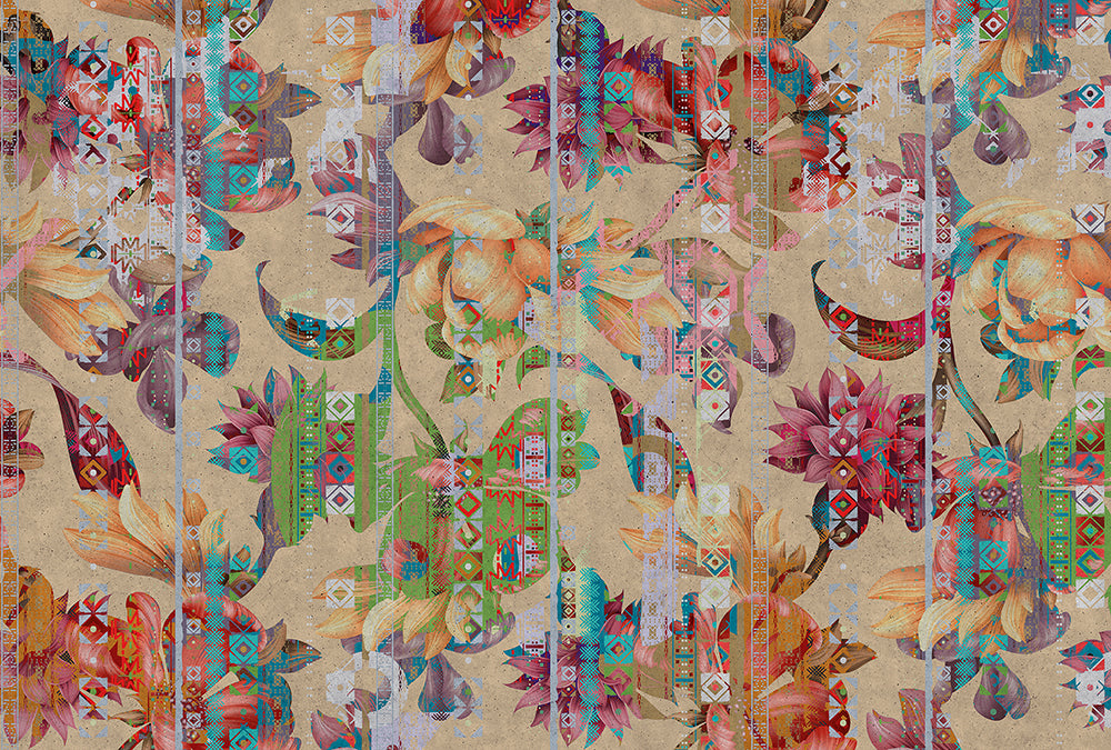 Walls By Patel - Collage digital print AS Creation Beige   110981