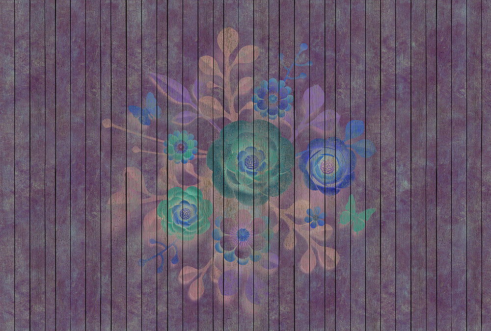 Walls by Patel 2 - Spray Bouquet digital print AS Creation Purple   113457