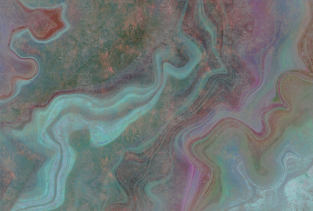 Walls by Patel 2 - Marble digital print AS Creation Teal   113587