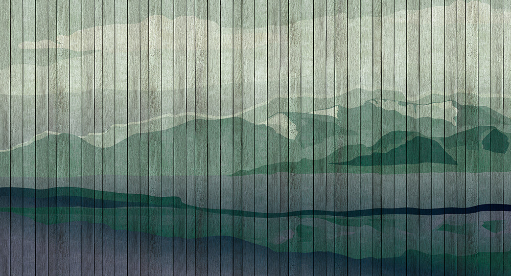 Walls by Patel 2 - Mountains digital print AS Creation Green   113722