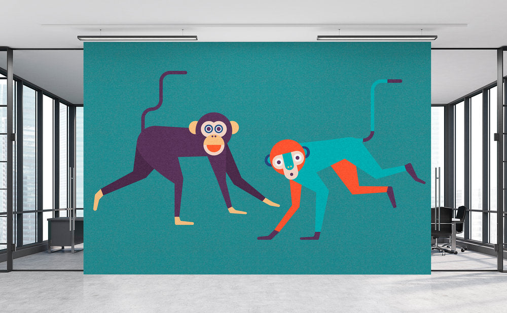 Walls by Patel 2 - Monkey Business digital print AS Creation    