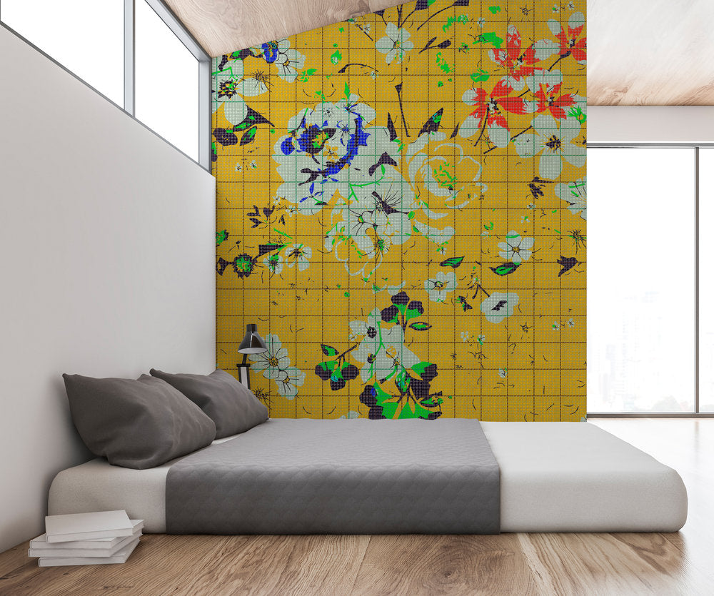 Walls by Patel 2 - Flower Plaid digital print AS Creation    