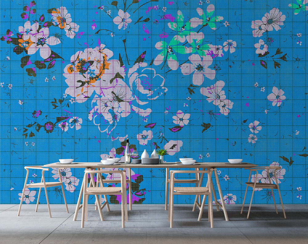 Walls by Patel 2 - Flower Plaid digital print AS Creation    