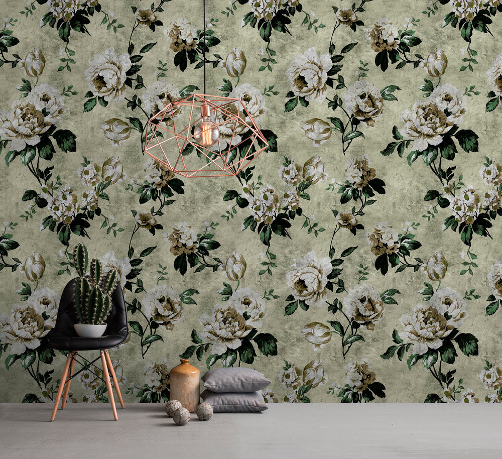 Walls by Patel 2 - Wildroses digital print AS Creation    