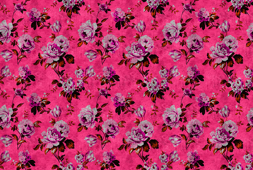 Walls by Patel 2 - Wildroses digital print AS Creation Hot Pink   113907