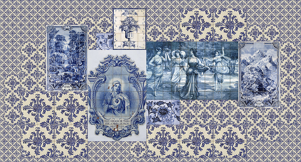 Walls by Patel 2 - Azulejos digital print AS Creation Blue   114017