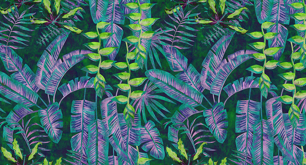 Walls by Patel 2 - Tropicana digital print AS Creation Purple/Green   114082