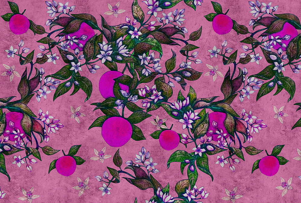 Walls by Patel 2 - Grapefruit Tree digital print AS Creation Pink   114262
