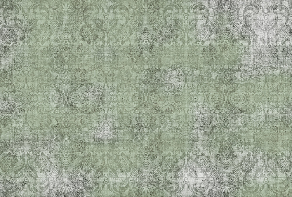 Walls by Patel 2 - Old Damask digital print AS Creation Green   114427