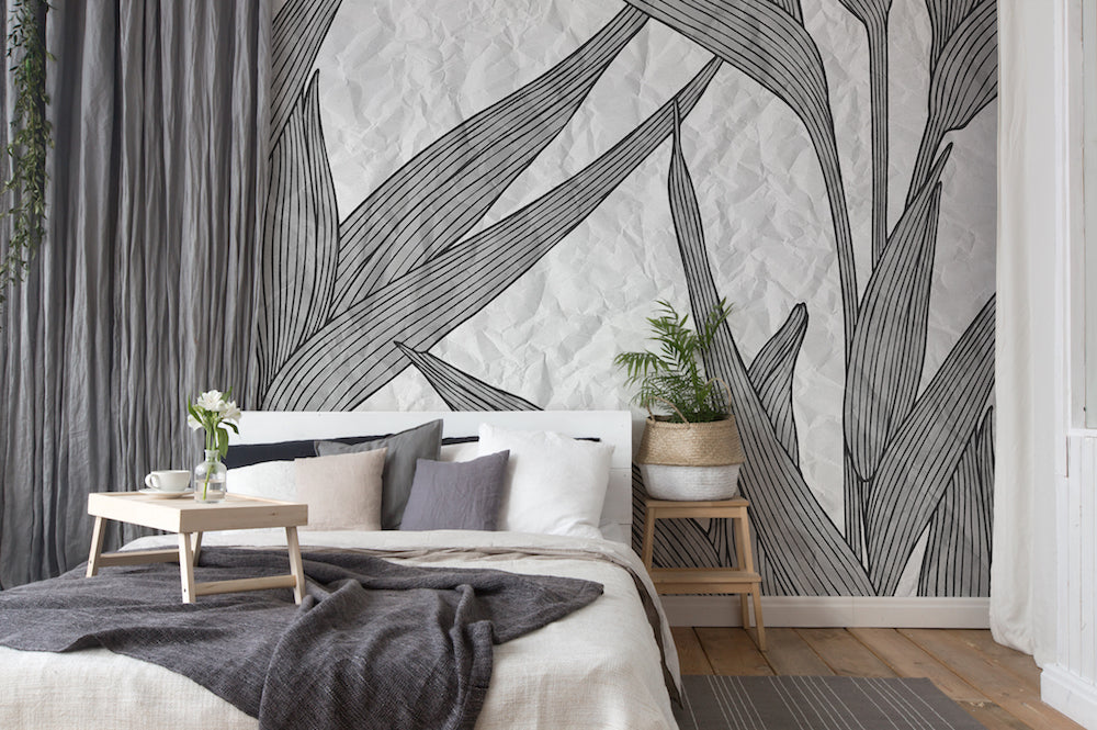 Atelier 47 - White Paper Leaves digital print AS Creation    