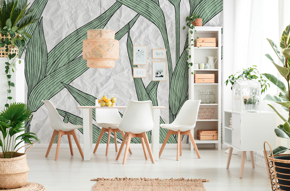 Atelier 47 - White Paper Leaves digital print AS Creation    