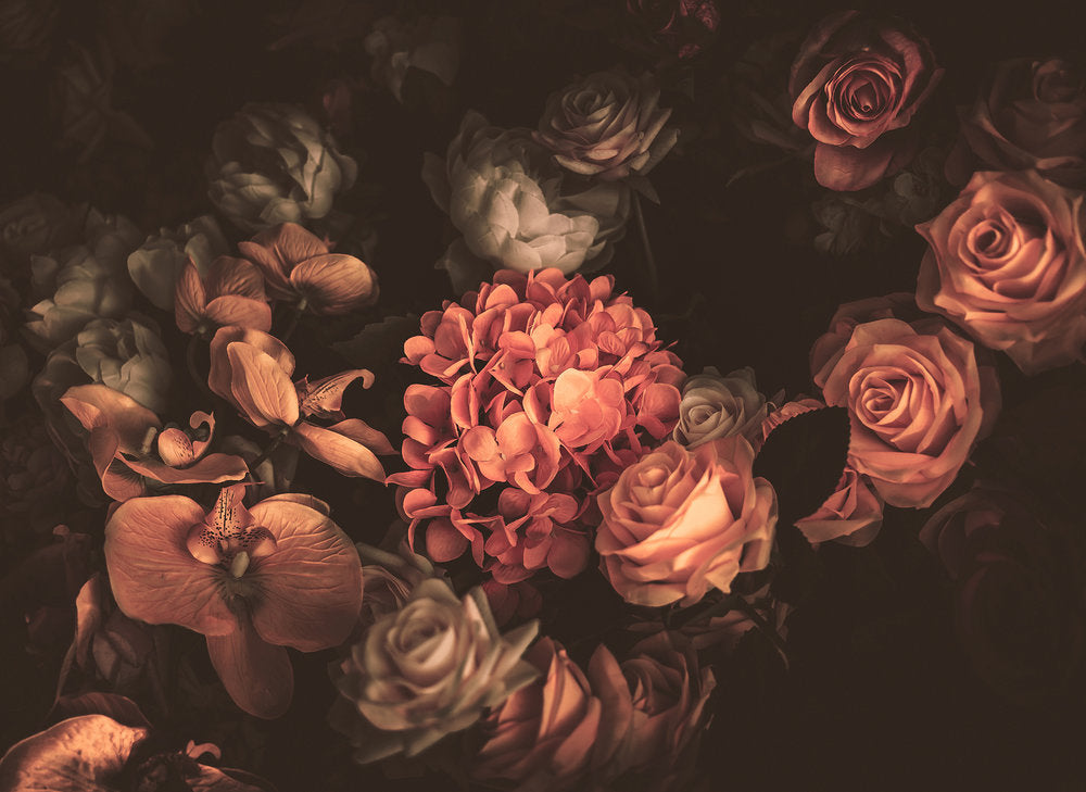 Design Walls - Romatic Flowers digital print AS Creation Orange   118513
