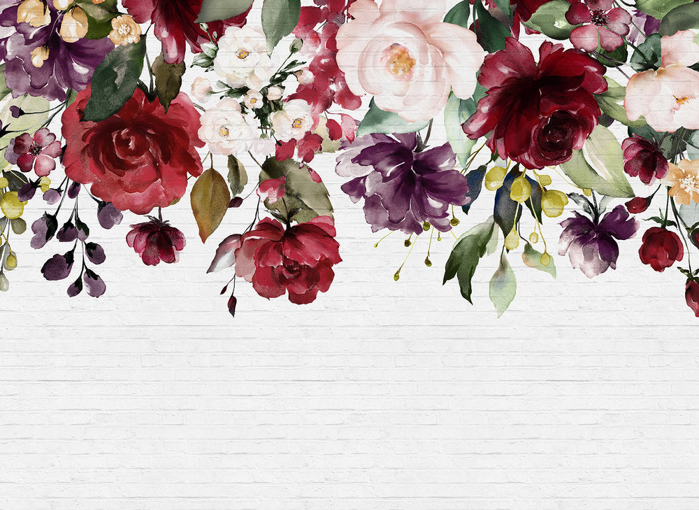 Design Walls - Hanging Flowers digital print AS Creation Green   118527