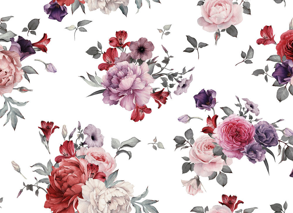 Design Walls - Motley Flowers Bouguet digital print AS Creation Pink   118535