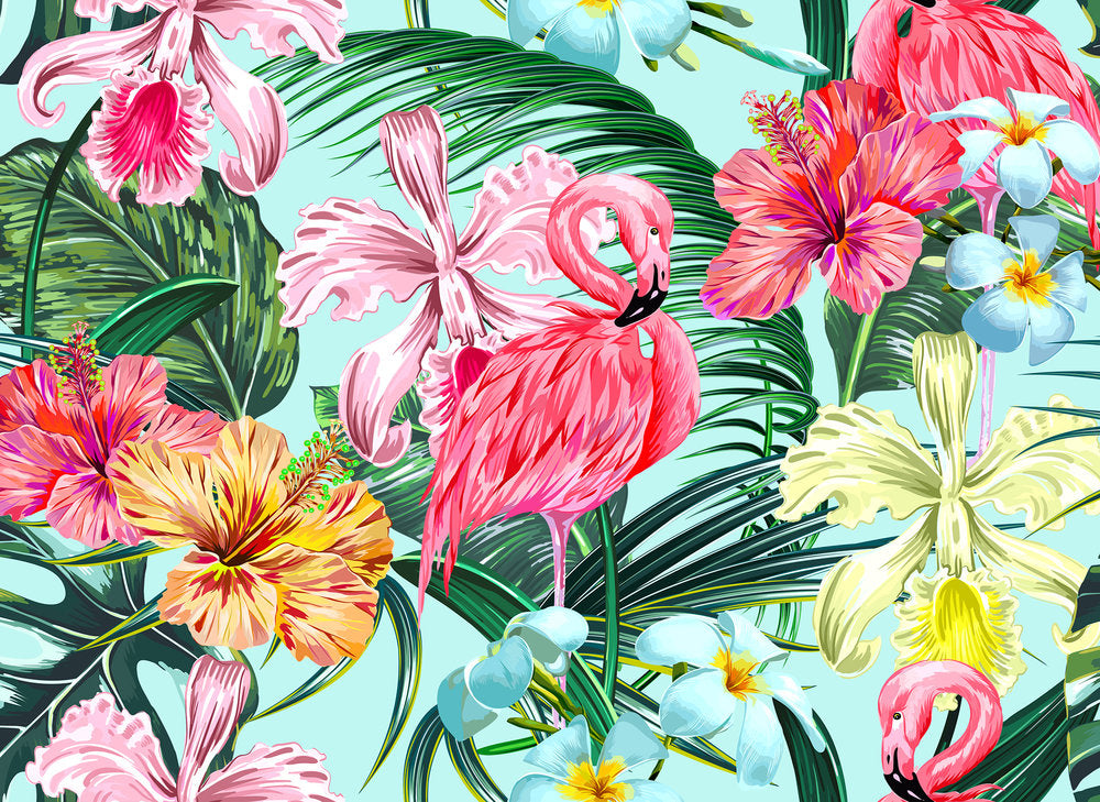 Design Walls - Flamingo Art digital print AS Creation Green   118565
