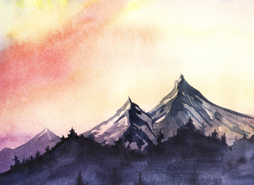 Design Walls - Mountain Painting digital print AS Creation Yellow   118607