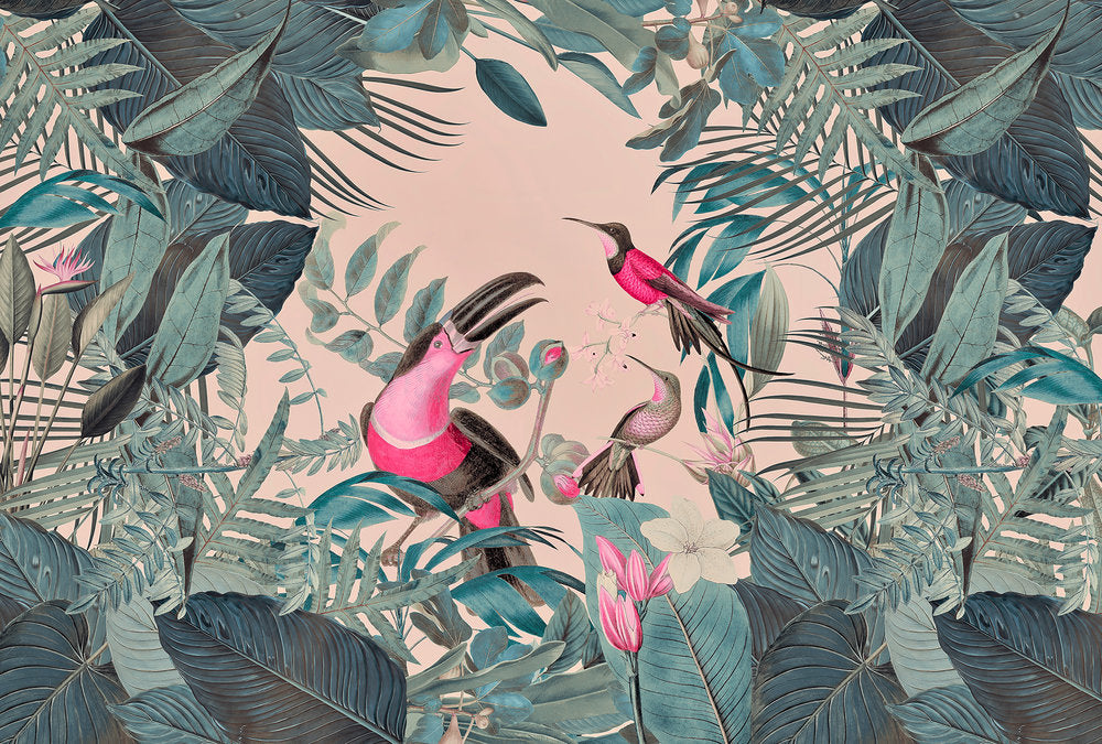 ARTist - Toucans Paradise digital print AS Creation Green   119693