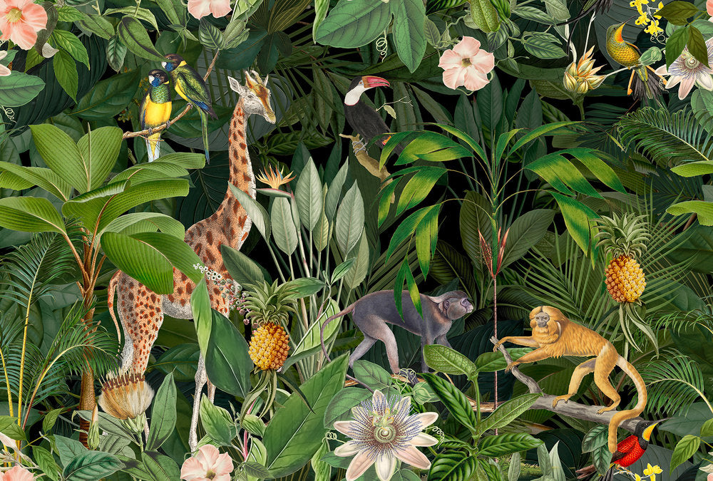 ARTist - Nostalgic Animals digital print AS Creation Green   119733