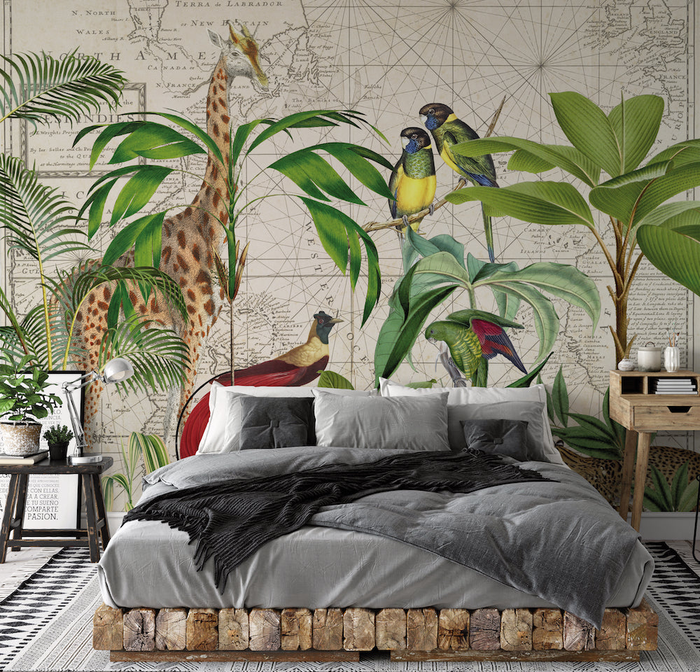 ARTist - Palm Tree Map digital print AS Creation    