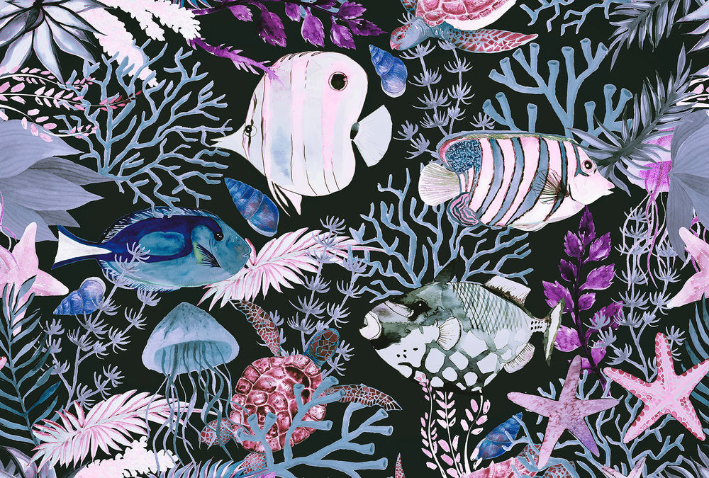 ARTist - Underwater digital print AS Creation Purple   119745