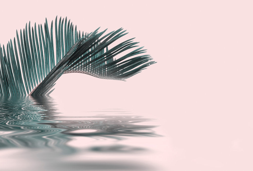 ARTist - Palm Leaf Water digital print AS Creation Pink   119785