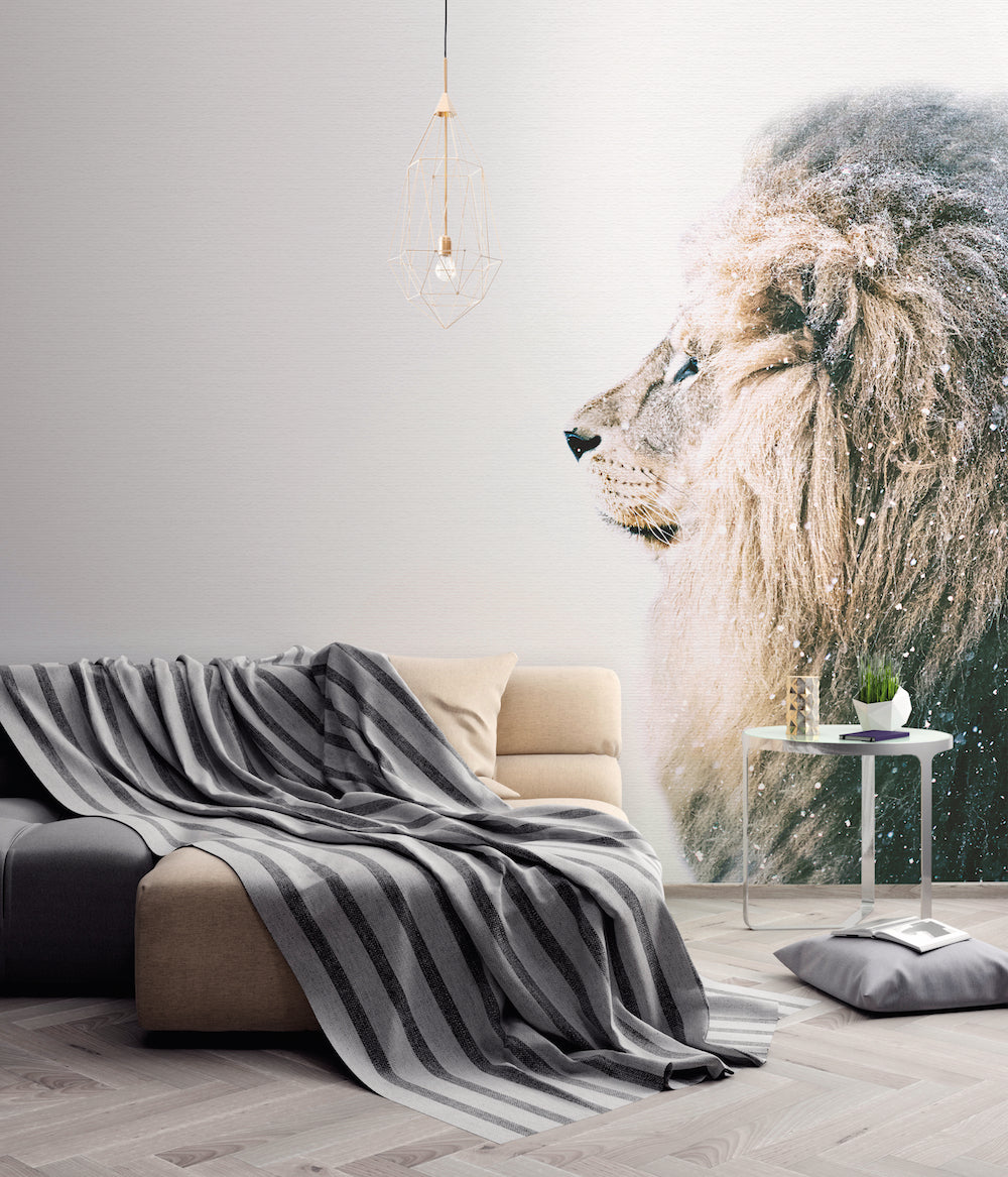 ARTist - Lion in Snow digital print AS Creation    