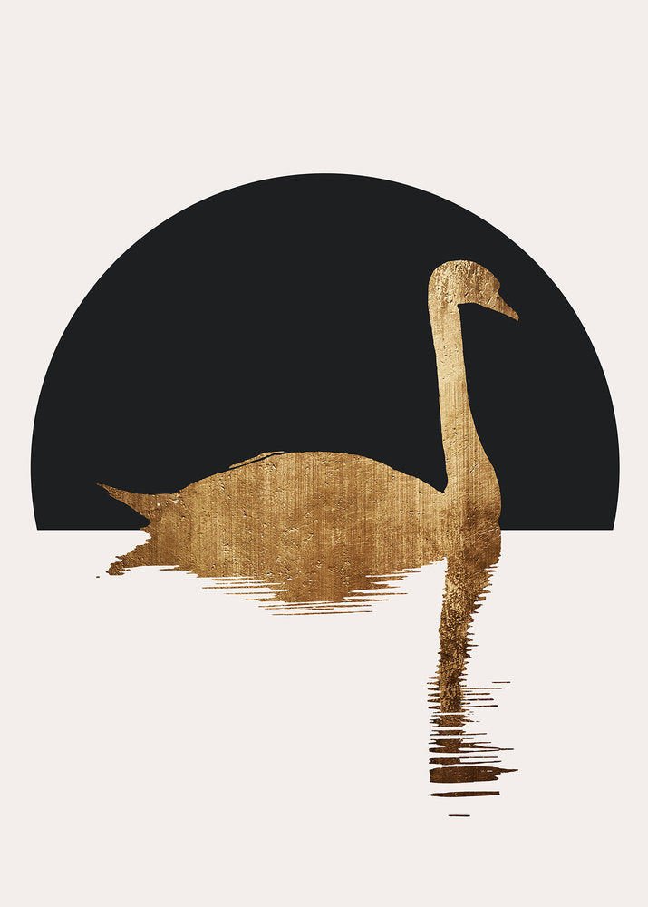 ARTist - The Swan 1 digital print AS Creation Black   119885