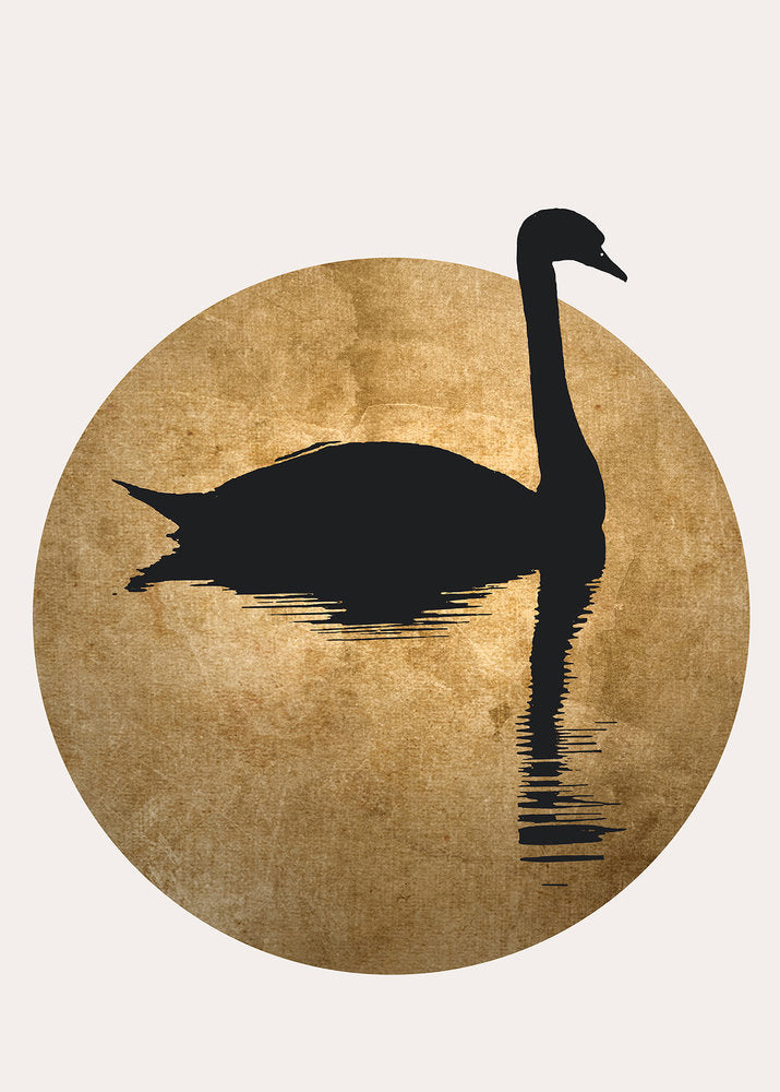 ARTist - The Swan 2 digital print AS Creation Gold   119889