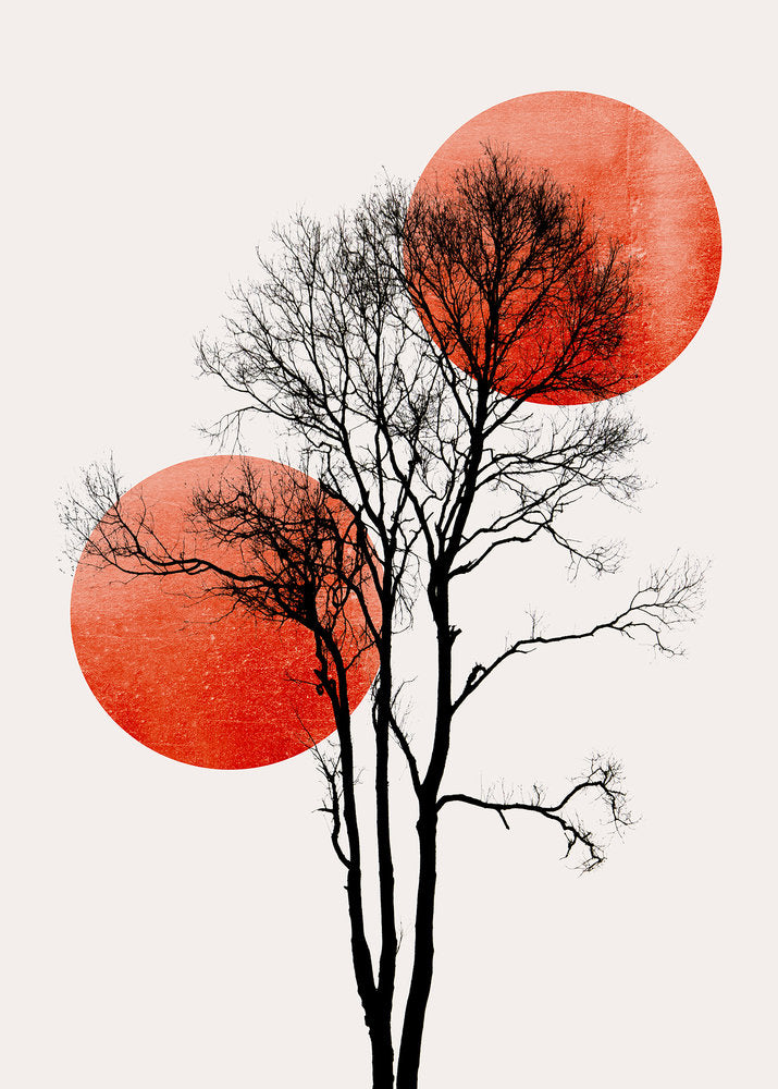 ARTist - Sun and Moon digital print AS Creation Red   119901