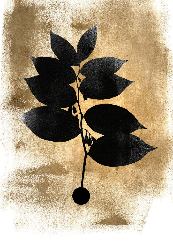 ARTist - Dark Leafs digital print AS Creation Gold   119953