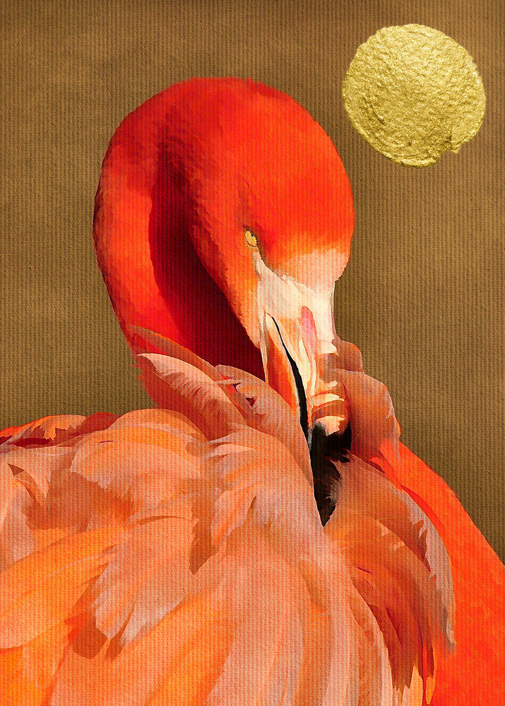 ARTist - Flamingo in Sun digital print AS Creation Red   119957