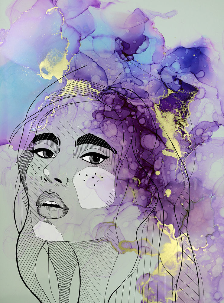 ARTist - Lady digital print AS Creation Purple   120009