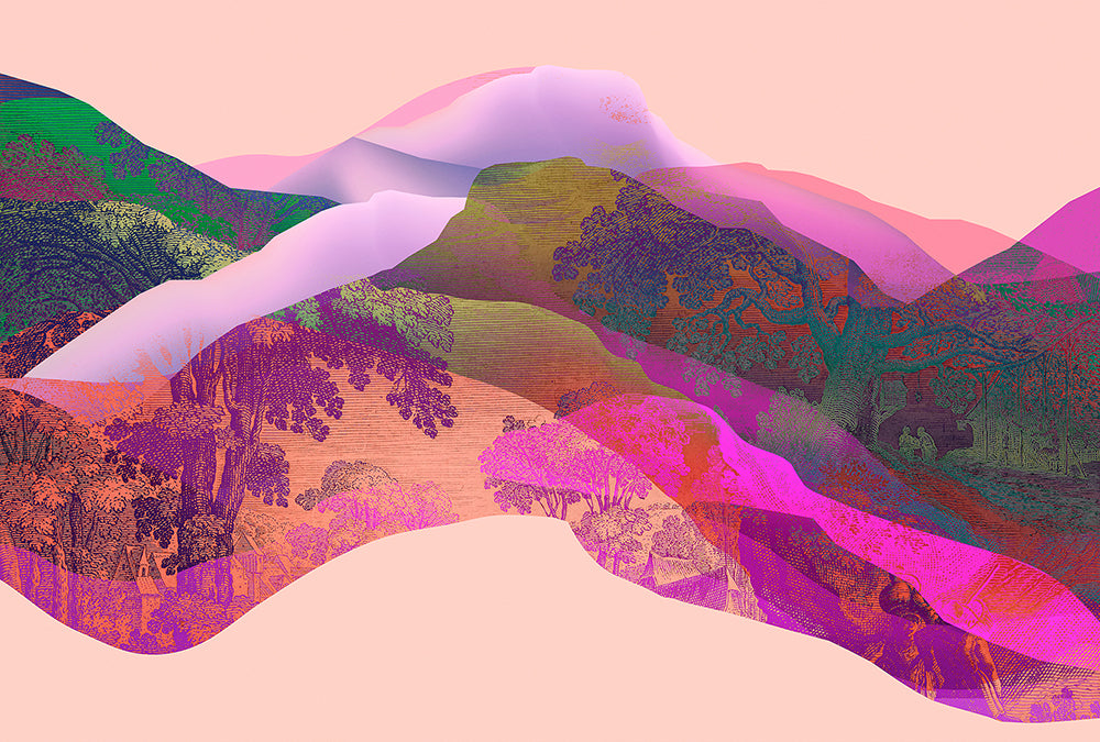 Walls by Patel 3 - Magic Mountain digital print AS Creation Pink-Violet   DD121796