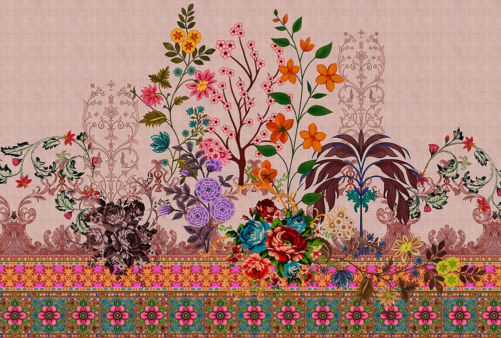 Walls by Patel 3 - Oriental Blossom Garden digital print AS Creation Pink   DD121848