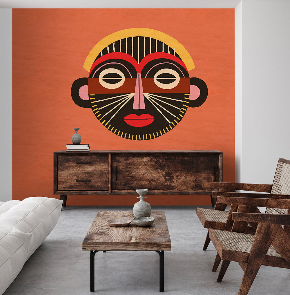 Walls by Patel 3 - Overseas Tribal Mask digital print AS Creation    