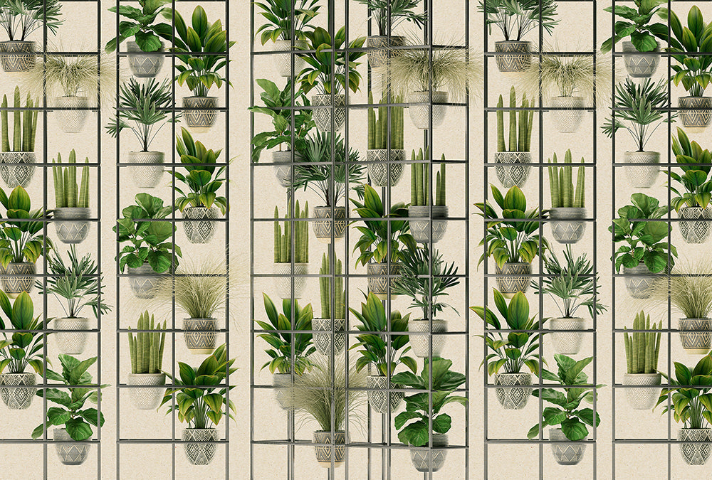 Walls by Patel 3 - Plant Wall digital print AS Creation Beige-Green   DD122088